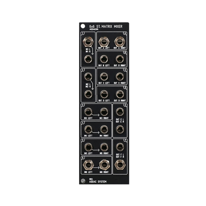 ADDAC System ADDAC814A 6x6 Stereo Matrix Mixer [jacks expansion]