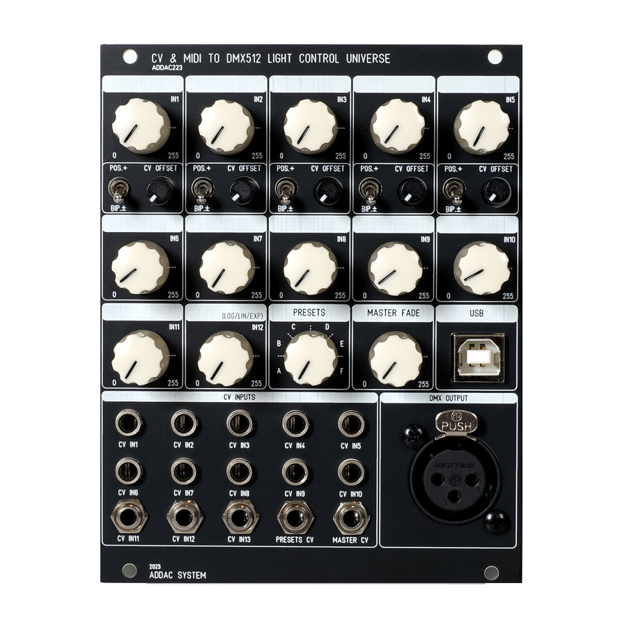 ADDAC System ADDAC223 CV & MIDI to DMX512 Light Control Universe