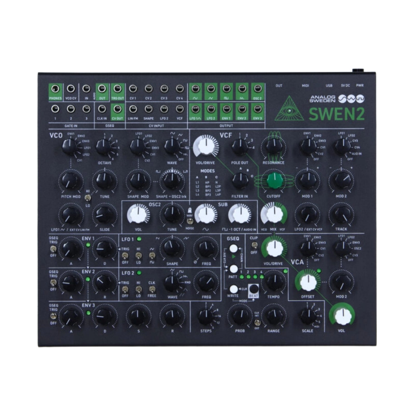 Analog Sweden SWEN2 Desktop Monophonic Analog Synthesizer