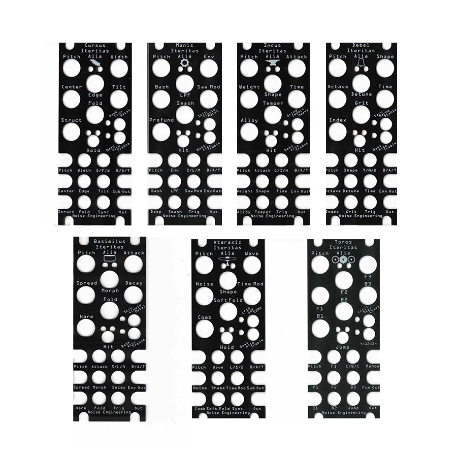 Noise Engineering Alia Panel Overlays - Black [7pk]