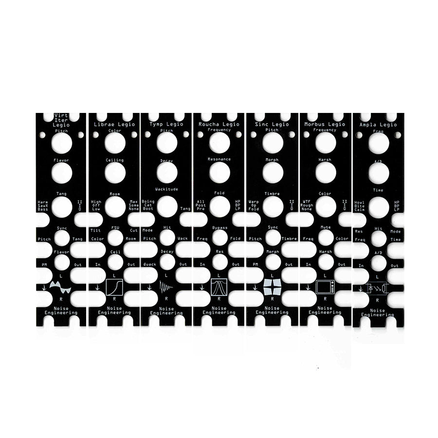 Noise Engineering Legio Panel Overlays - Black [7pk]