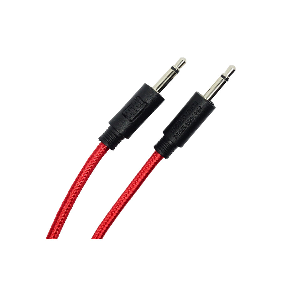 WWI 3.5mm Braided Patch Cable 5/pk - Red