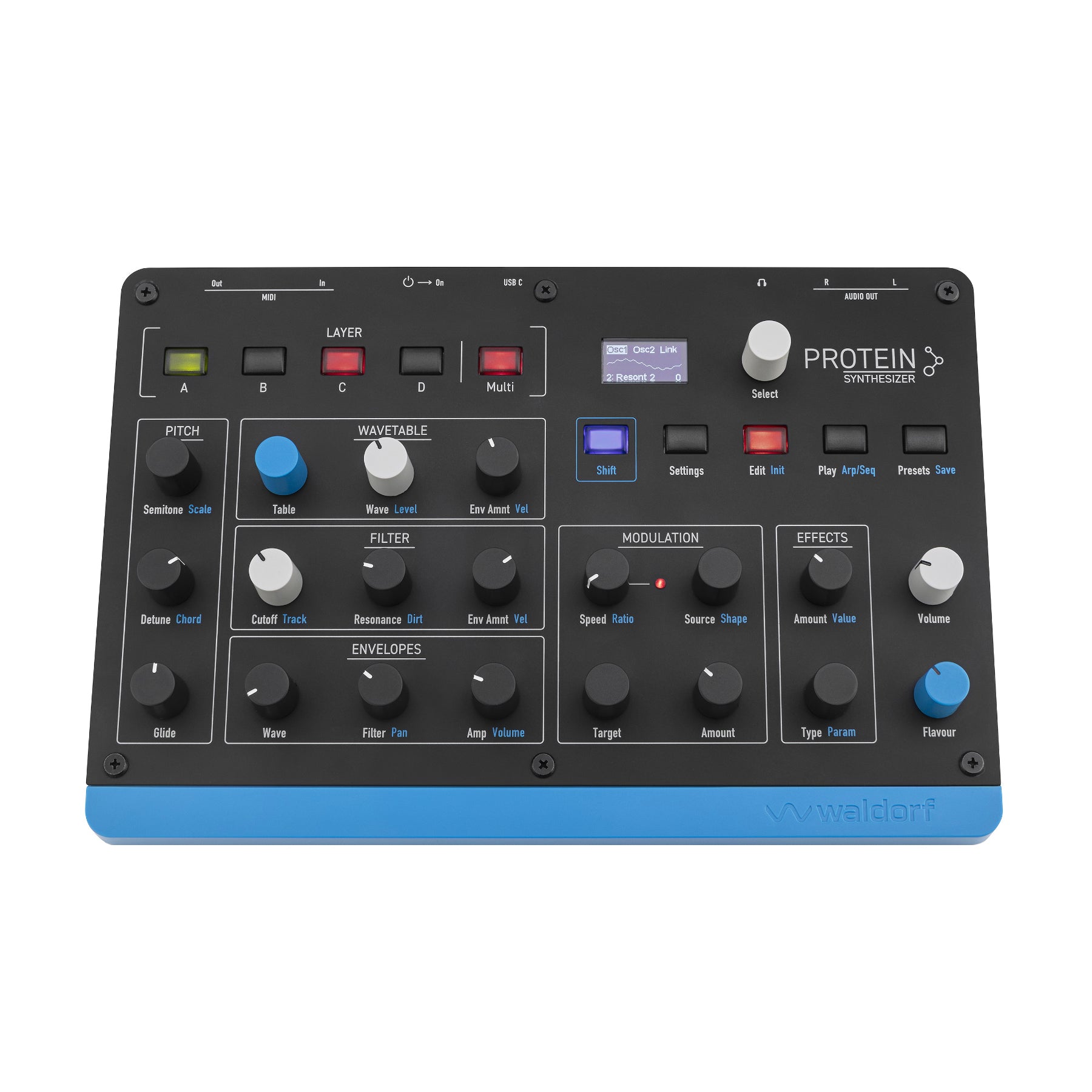 Waldorf Protein Desktop 8-Voice Polyphonic Wavetable Synthesizer