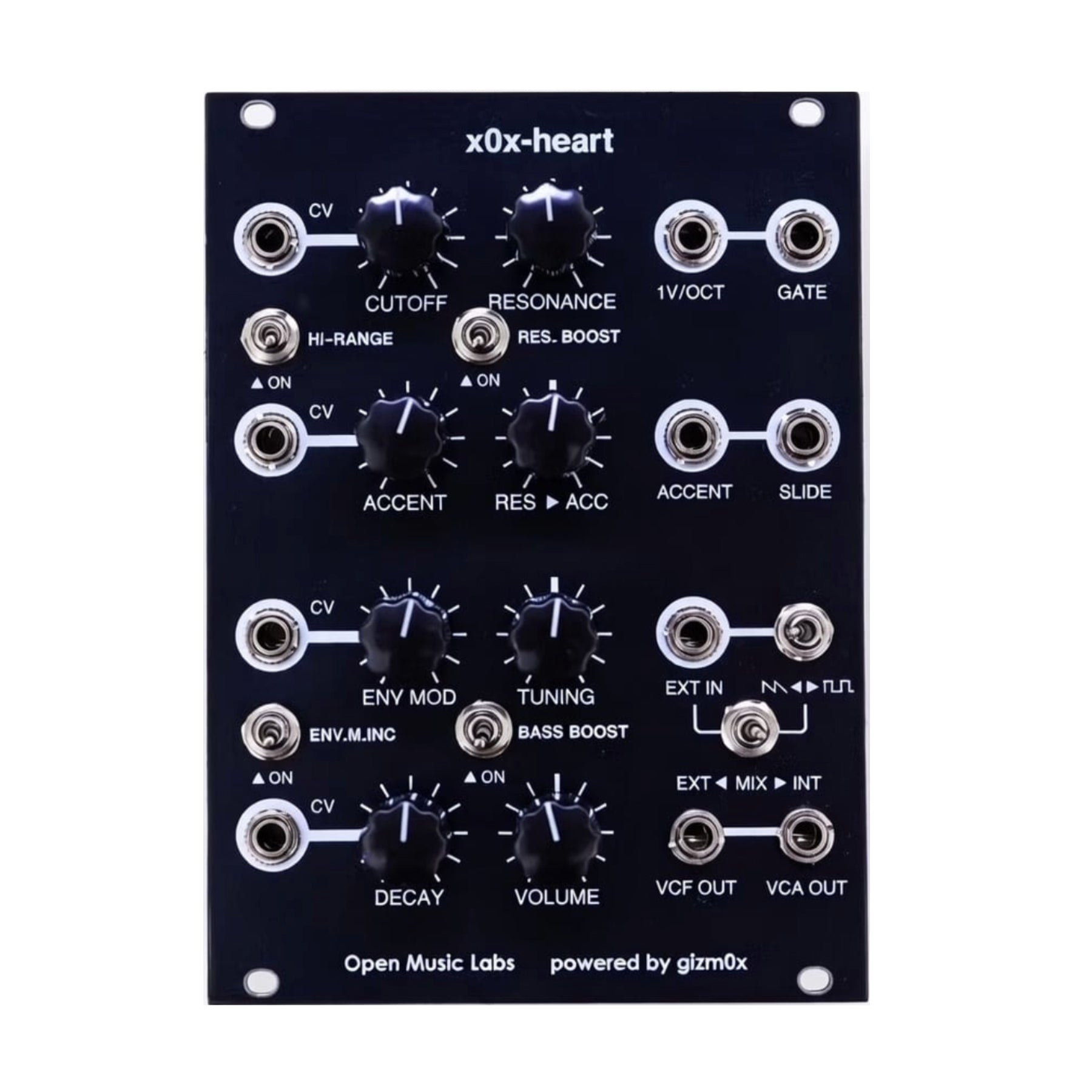 gizmox xOx-heart モジュラーシンセ　bass line 303 gizm0x x0x-heart MODs 303 Synth Voice Eurorack Module – Nightlife