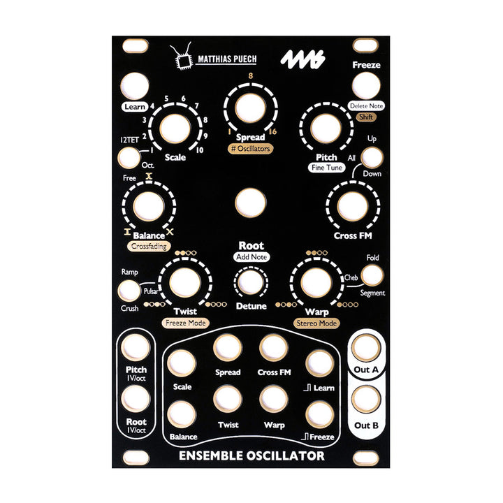 4ms Ensemble Oscillator black Faceplate replacement