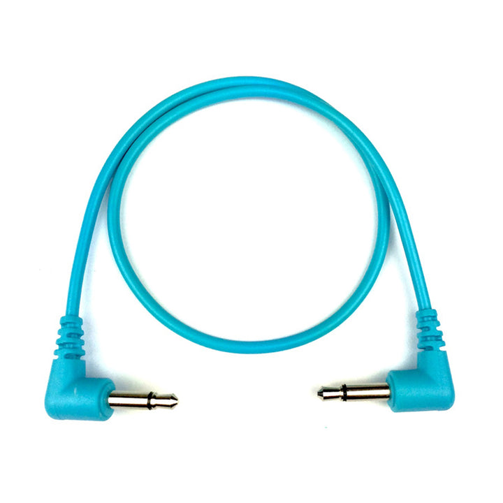 Tendrils Right Angled Eurorack Patch Cable 6/pk - Cyan