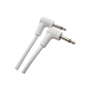 WWI Right Angle 3.5mm Patch Cable - White