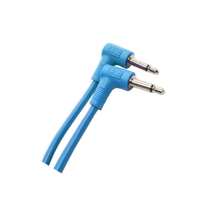 WWI Right Angle 3.5mm Patch Cable 5/pk - Blue