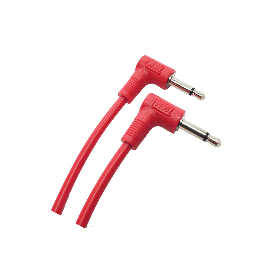 WWI Right Angle 3.5mm Patch Cable - Red